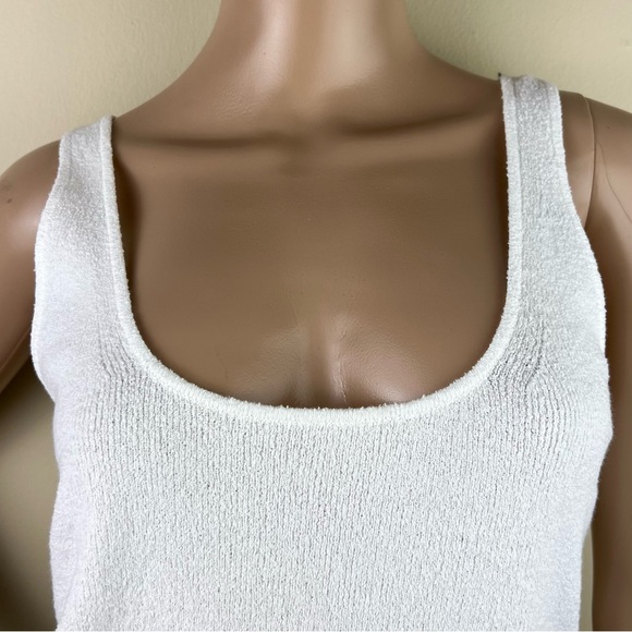NEW REBECCA TAYLOR WHITE MINI BOUCLE TANK TOP - Picture 3 of 5